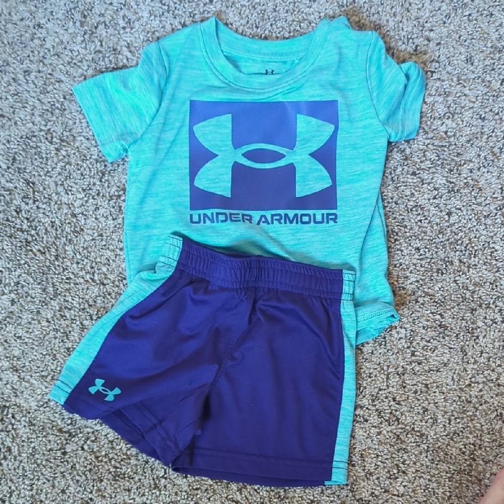 Under Armour Teal and Navy Toddler Set